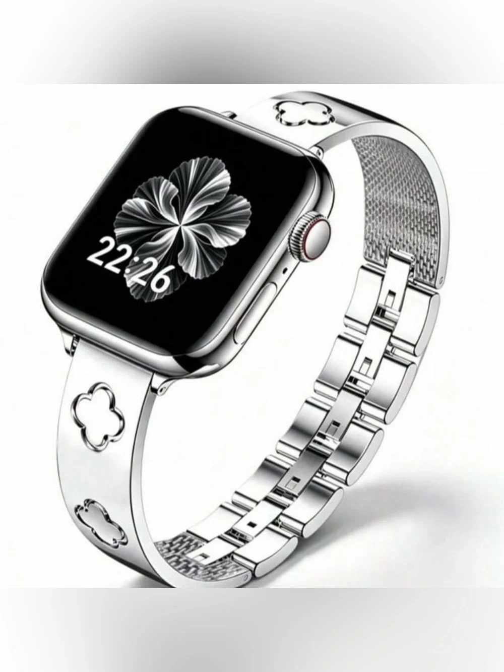 Smartwatch with Silver Metal Link & Decorative Band 38-49mm